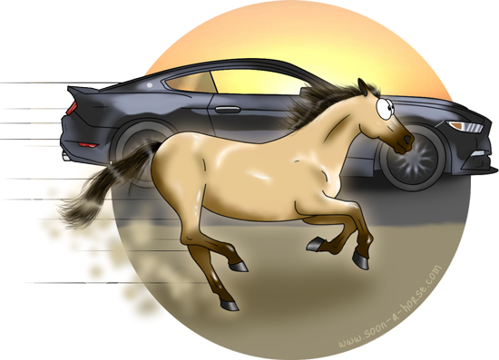 Cheval mustang dessin