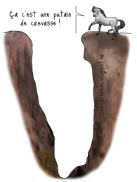 Les crevasses du cheval
