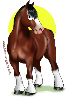 Dessin cheval Clydesdale