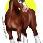 Dessin cheval Clydesdale