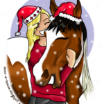 Cheval de noel dessin