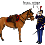 Cheval de la garde républicaine dessin