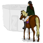 dessin d'un cheval qui va chez le coiffeur