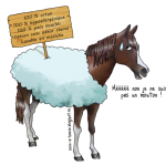 dessin humour cheval curly