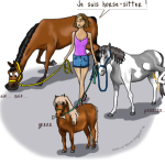 Dessin horse sitter