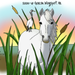 Dessin d'un cheval camarguais