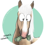 Dessin cheval argent 