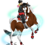 Cheval pie dessin magique