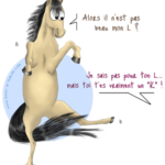 Dessin cheval exercice couloir